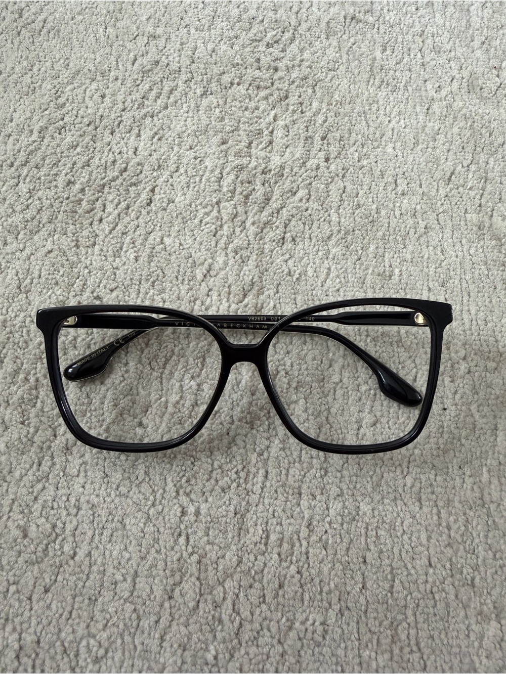 Victoria Beckham Black Oversized Women's Eyeglass Frames